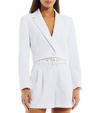 Sadie Cropped Long Sleeve Notch Lapel Coordinating Blazer | Dillard's