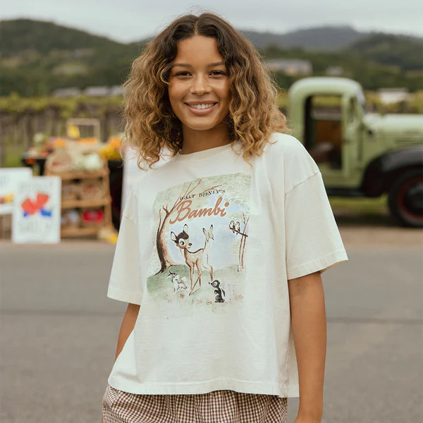 Disney Bambi Oversized Tee, Natural | Albion Fit