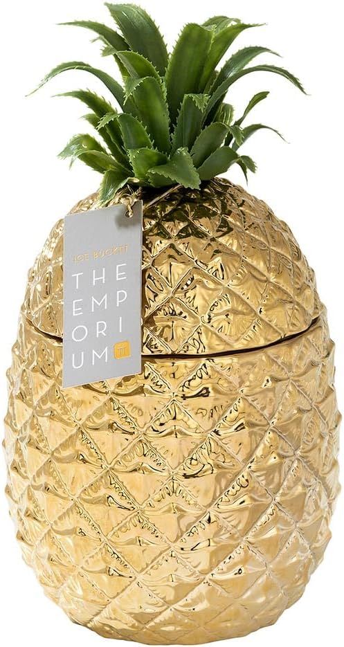 Talking Tables Gold Pineapple Ice Bucket with Lid Premium Drinks Trolley | Retro Bar Accessory | ... | Amazon (US)