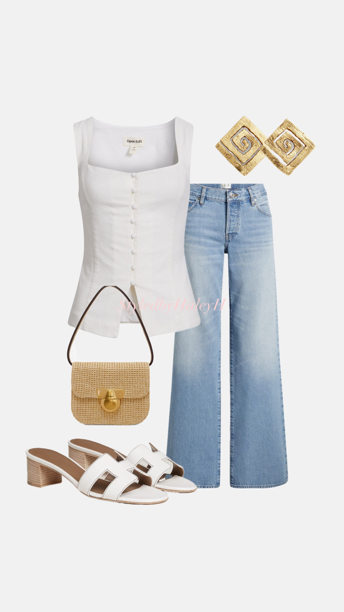 Elevated everyday outfit inspo for brunch, day date, running errands..

White nice top paired with jeans and sandals 

Even a cute bridal activities outfit for cake tasting or shoppingg

#LTKmomlife #LTKootd