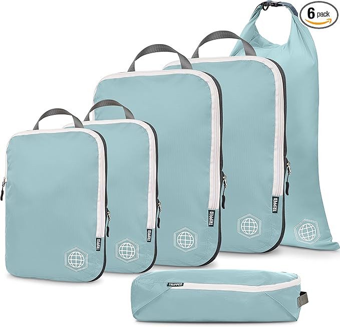 Compression Packing Cubes for Travel - Luggage and Backpack Organizer Packaging Cubes for Clothes... | Amazon (US)