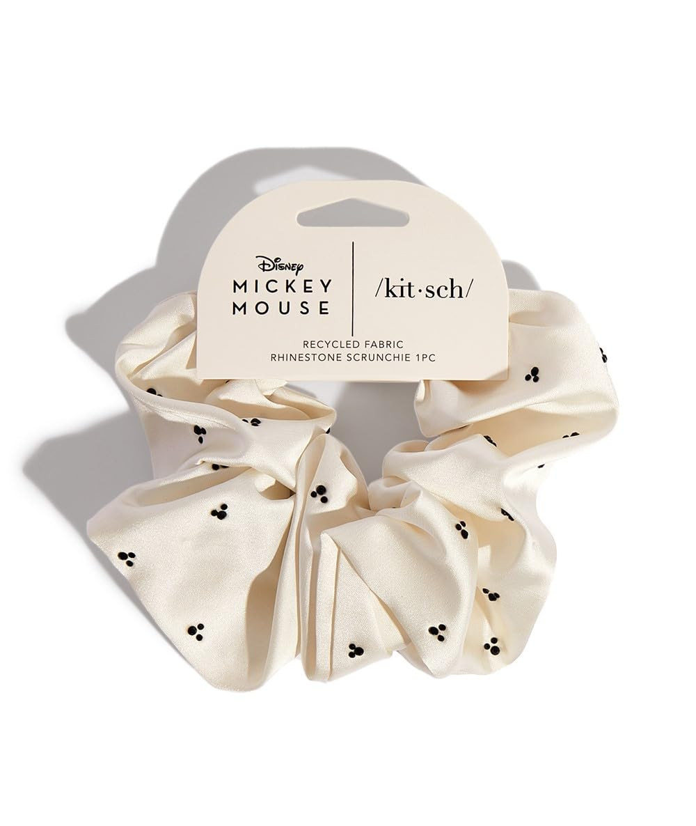 Kitsch Mickey/Minnie Fabric Rhinestone Scrunchies for Girls and Women, Hair Scrunchies for All Ha... | Amazon (US)