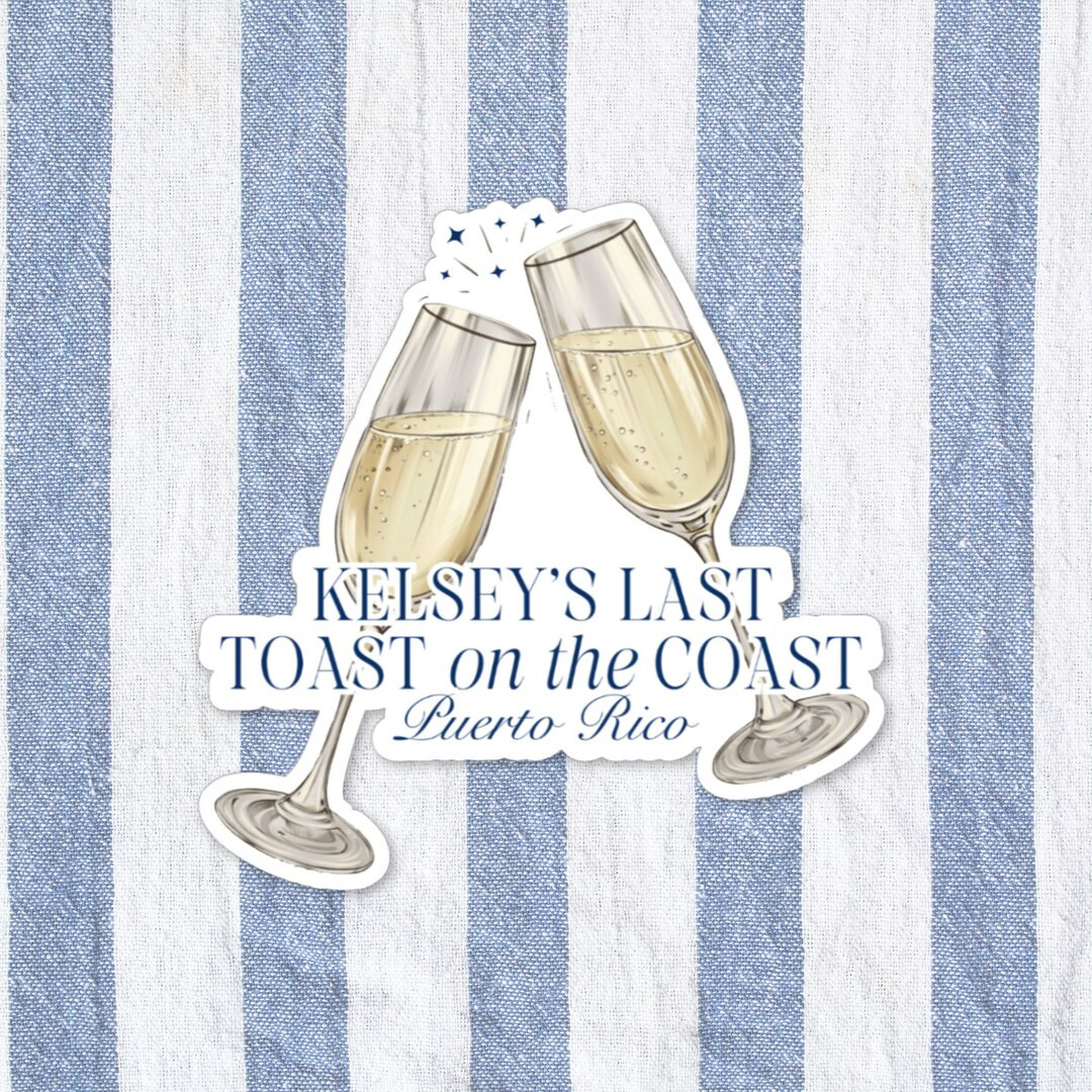 Last Toast on the Coast Bachelorette Stickers Coastal Bachelorette Party Favors Beach Bachelorett... | Etsy (US)