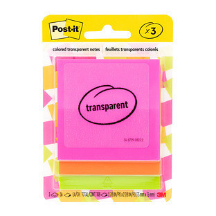 Post-it® Transparent Sticky Notes Neon | The Container Store