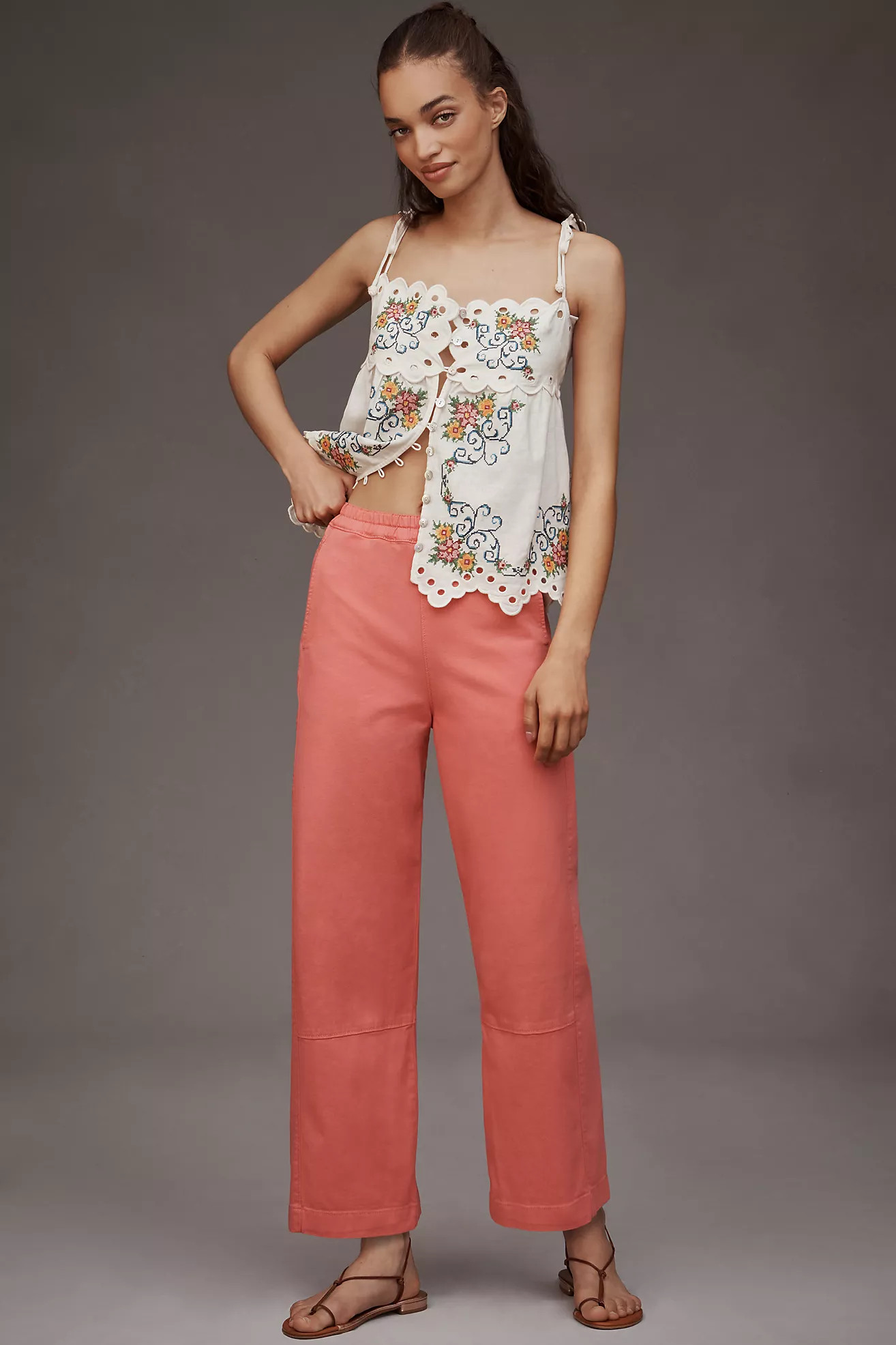 The Izzie Relaxed Pull-On Barrel Pants by Pilcro | Anthropologie (US)