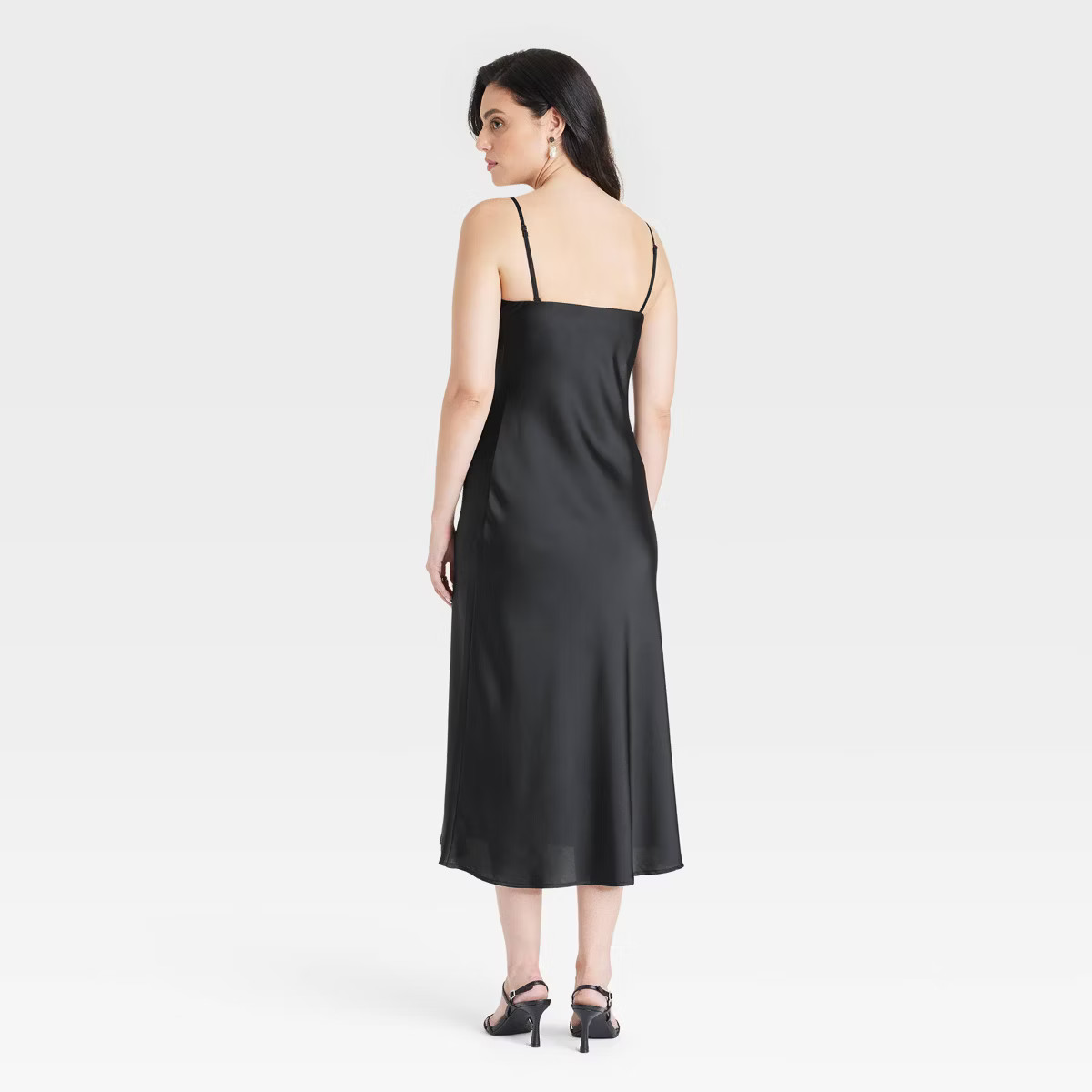 Women's Bow Midi Shift Dress - A New Day™ Black S | Target