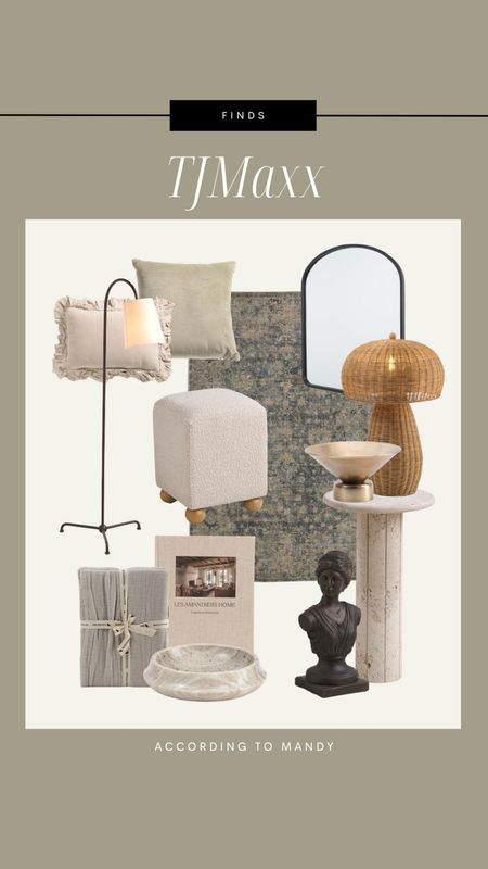 TJMaxx finds + faves! 

home decor, affordable home decor, budget friendly home, budget friendly home finds, tjmaxx, marshall’s, lamp, floor lamp, pillow, rug, quilt, mirror, lamp 

#LTKhome
