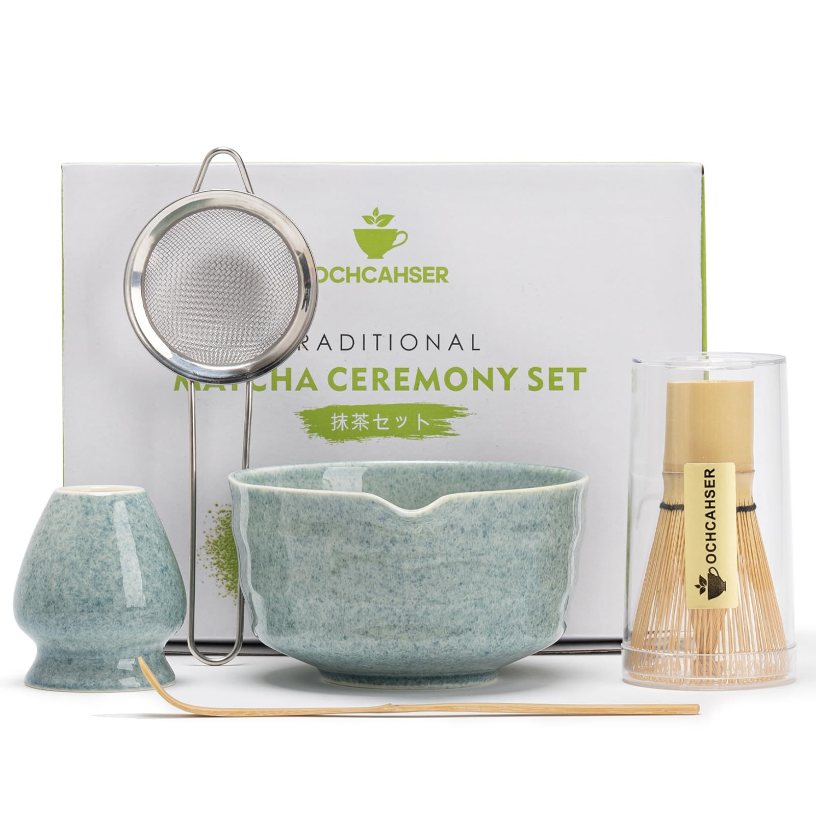 Matcha Set, Matcha Whisk Set Includes Matcha Bowl, Matcha Whisk Holder, Bamboo Matcha Whisk, Scoo... | Amazon (US)