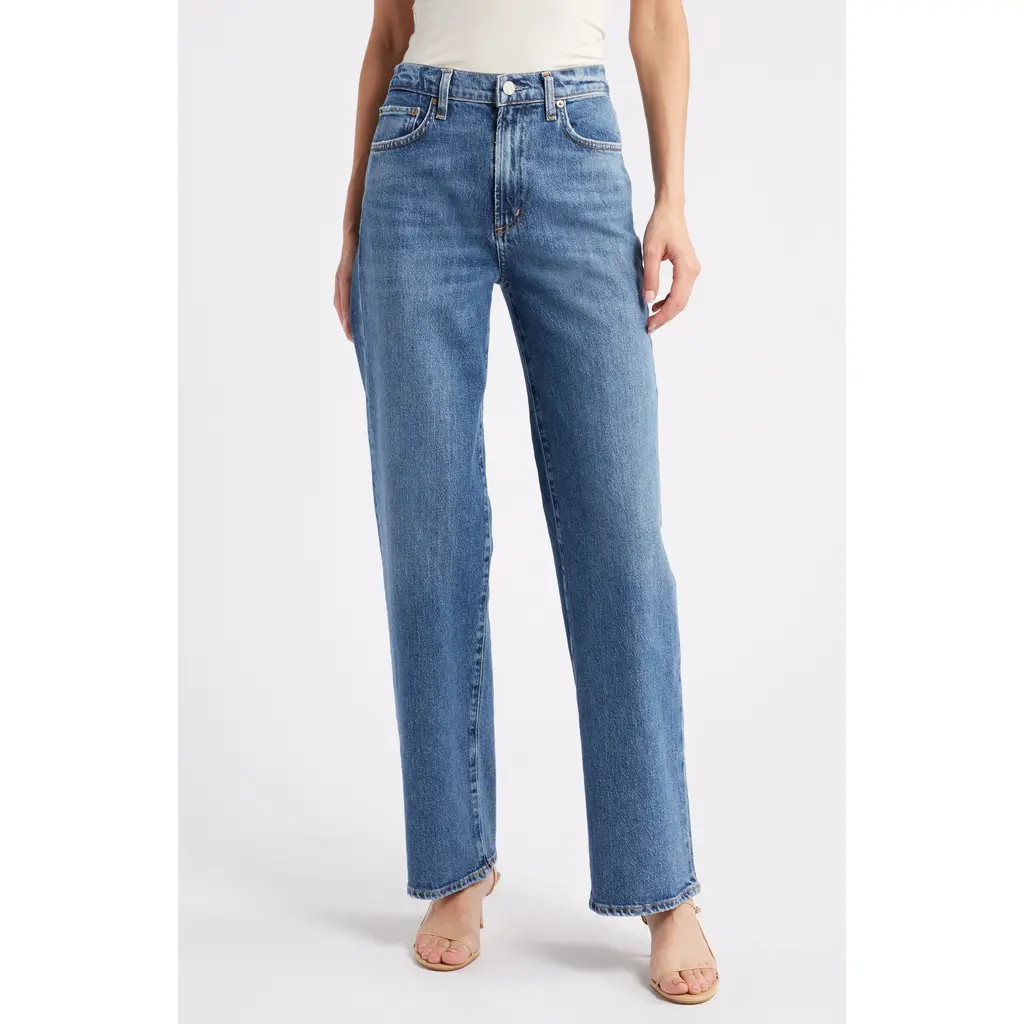 AGOLDE Harper Ankle Relaxed Straight Leg Jeans in Fix at Nordstrom Rack, Size 32 | Nordstrom Rack