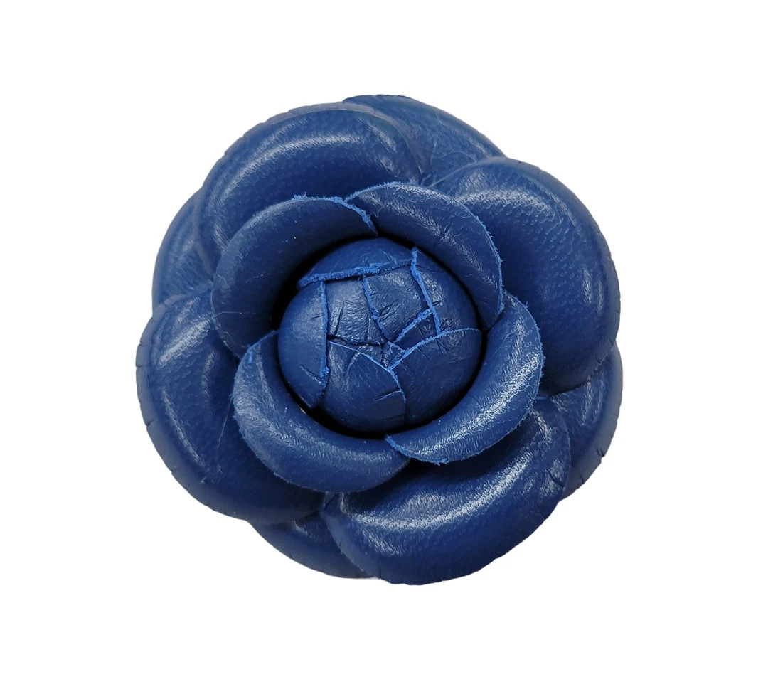 M&S Schmalberg 3" Classic Camellia - Blue Leather Camellia Flower Brooch Pin - Etsy Canada | Etsy (US)
