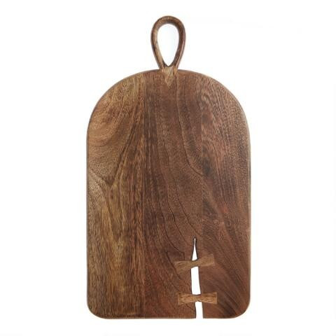 Dark Mango Wood Butterfly Key Cutting Board | World Market