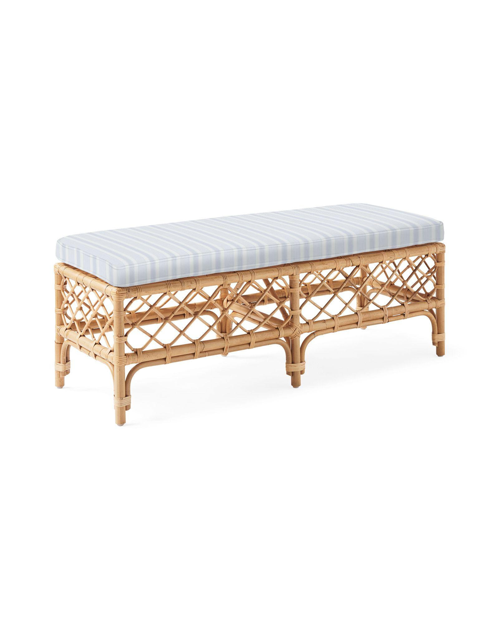 Avalon Rattan Bench | Serena and Lily