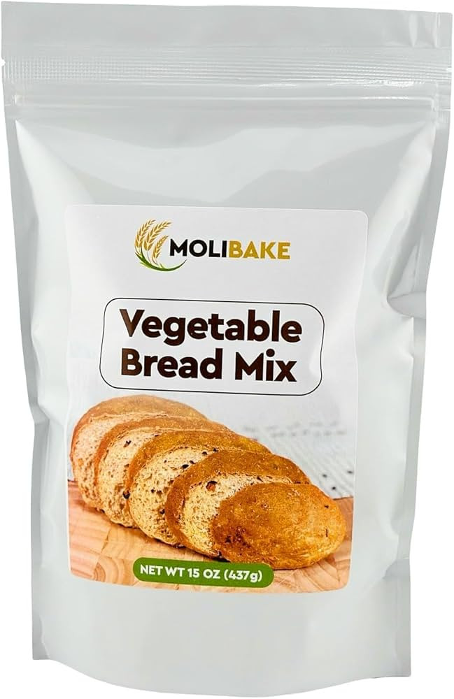 Molibake Vegetable Bread Mix - All-Natural Vegetable Bread Mix for Bread Machine and Oven Baking ... | Amazon (US)