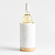 Wood Marble Wine Cooler + Reviews | Crate & Barrel | Crate & Barrel