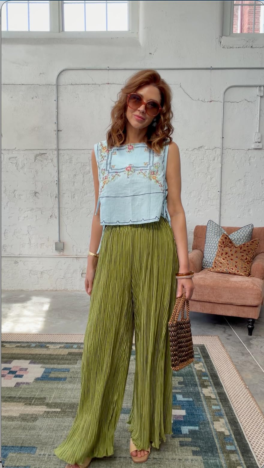 CerfoParlen Small Tote Bag Wooden Bead Bag Woven Handbag Clutch Purses for Women | Amazon (US)