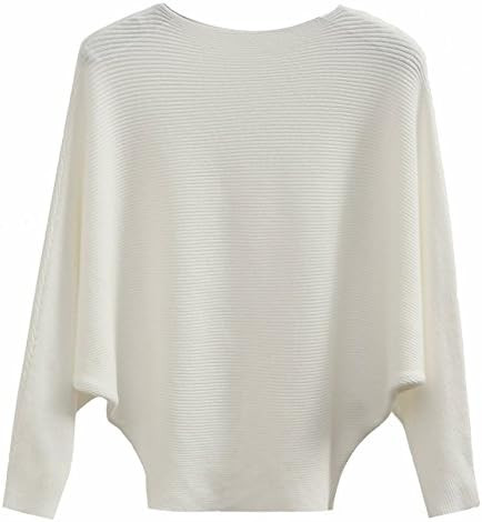 GABERLY Boat Neck Batwing Sleeves Dolman Knitted Sweaters and Pullovers Tops for Women | Amazon (US)