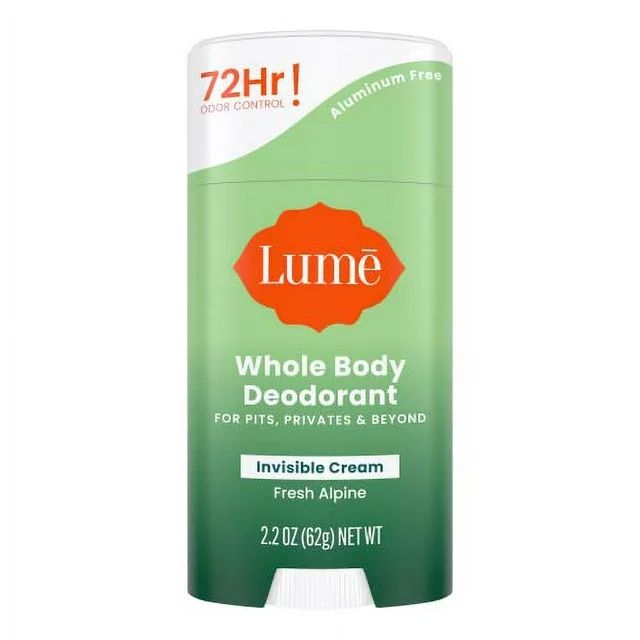 Lume Whole Body Deodorant - Invisible Cream Stick - 72 Hour Odor Control - Aluminum Free, Baking ... | Walmart (US)