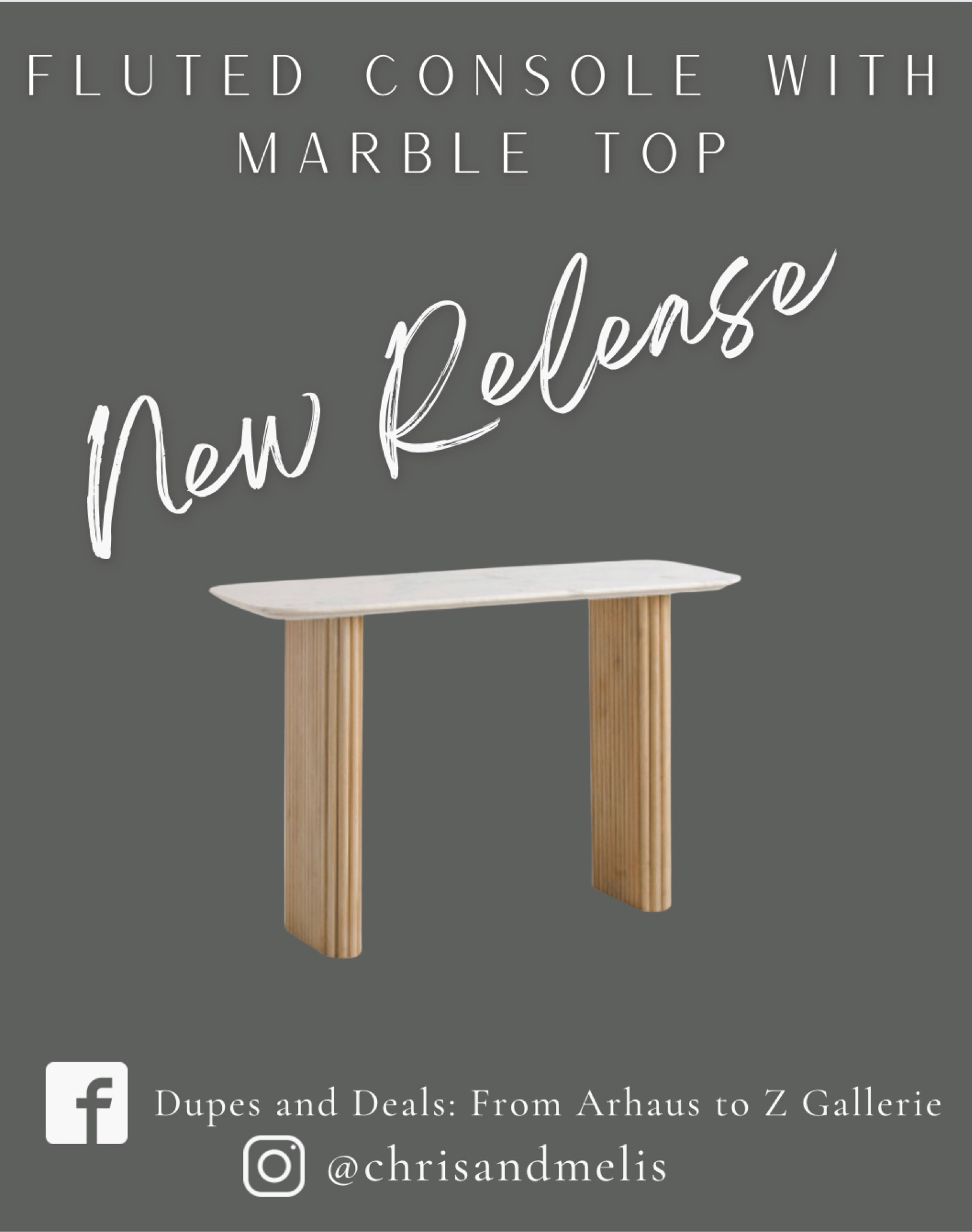 New release! Marble top fluted console table for under $300!

#LTKSeasonal #LTKhome #LTKsalealert