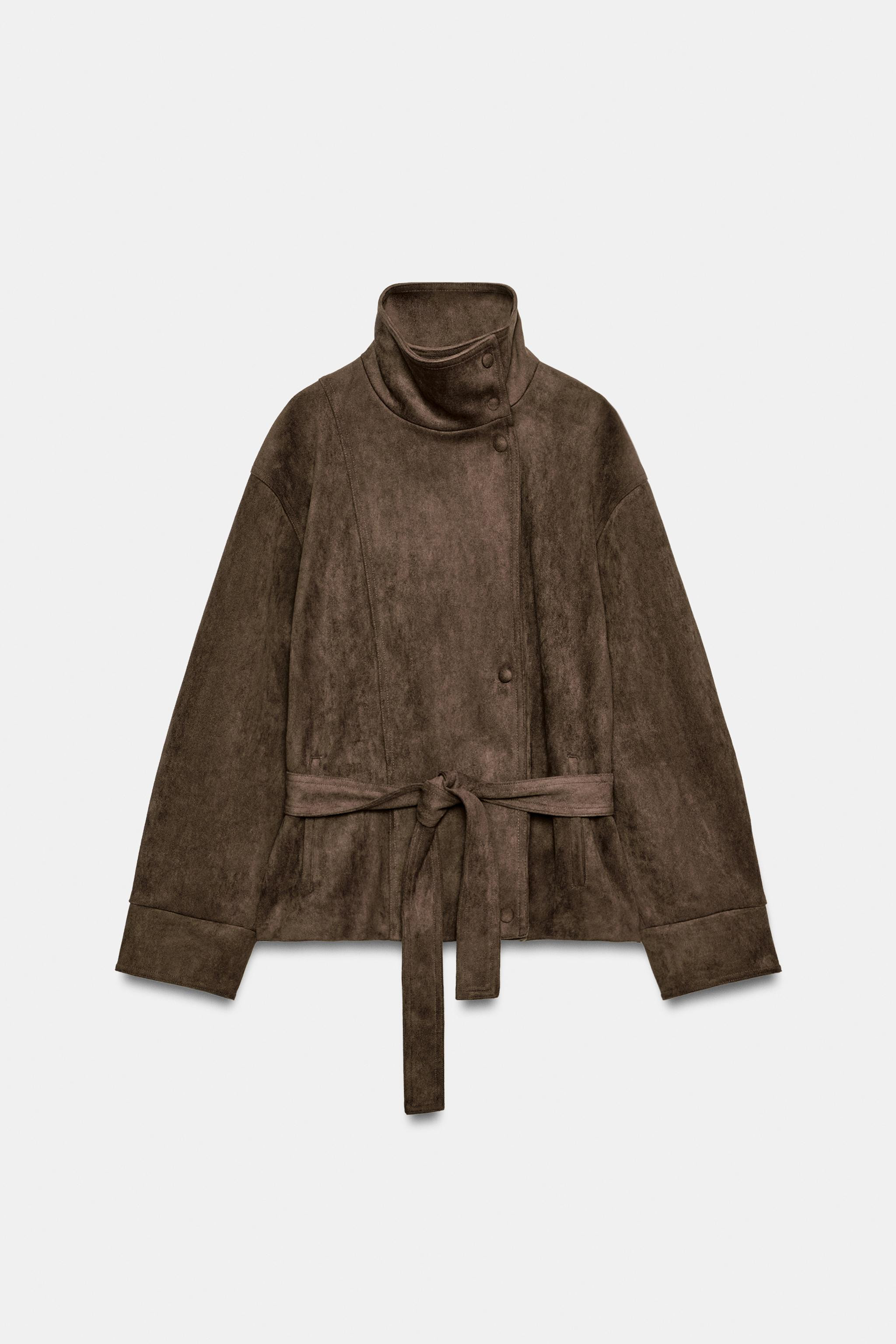 JACKE IN WILDLEDEROPTIK MIT GÜRTEL | Zara DE