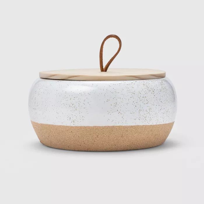 15oz Large Round Ceramic Citronella Candle White - Threshold&#8482; | Target