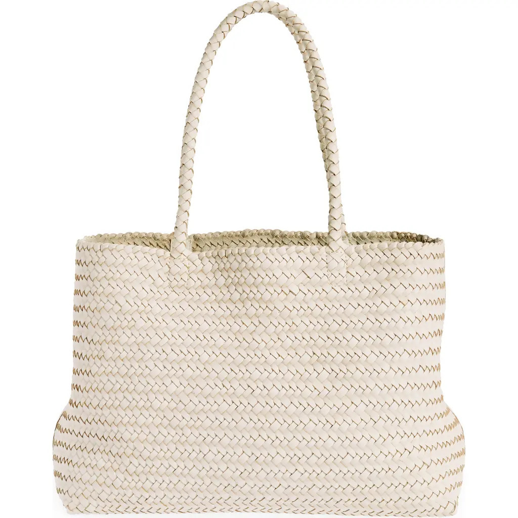 Madewell Handwoven Leather Tote in Alabaster at Nordstrom | Nordstrom