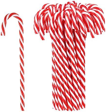 Christmas Plastic Candy Cane Christmas Tree Hanging Ornament for Holiday Party Decoration Favor (... | Amazon (US)