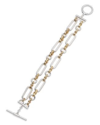 Mixed Link Double Row Flex Bracelet in Two Tone | Bloomingdale's (US)