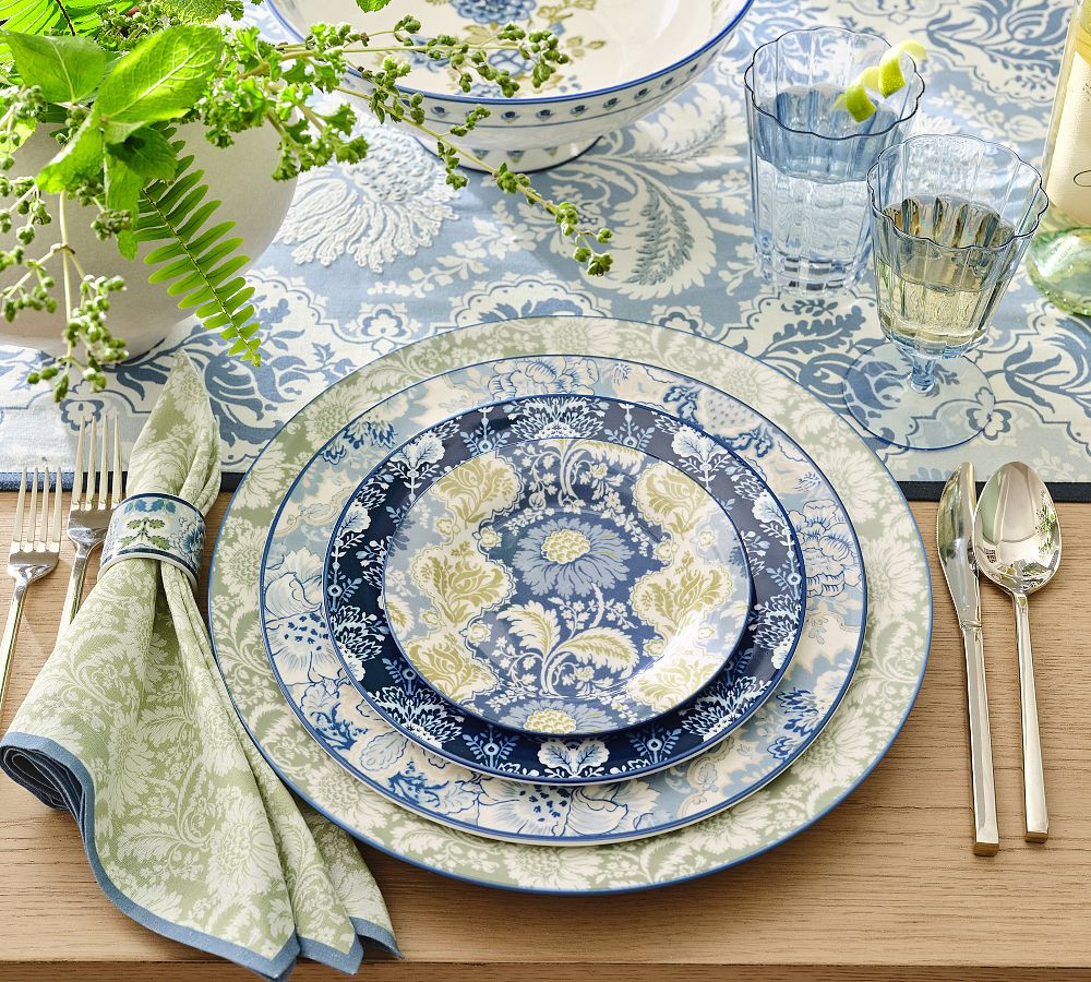Kravet Jardin Stoneware Appetizer Plates -  Mixed Set of 4 | Pottery Barn (US)