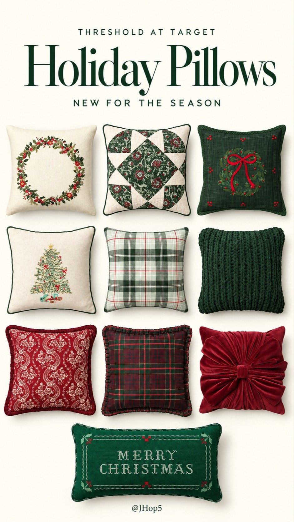 New Threshold holiday pillows at Target! Classic plaids, embroidered trees, festive wreaths and velvet bows for a cozy Christmas refresh. #TargetFinds #ChristmasDecor #HolidayPillows

#LTKSeasonal #LTKHome