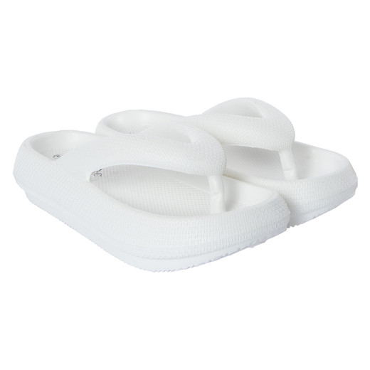 ladies white puff sole flip flops | Five Below