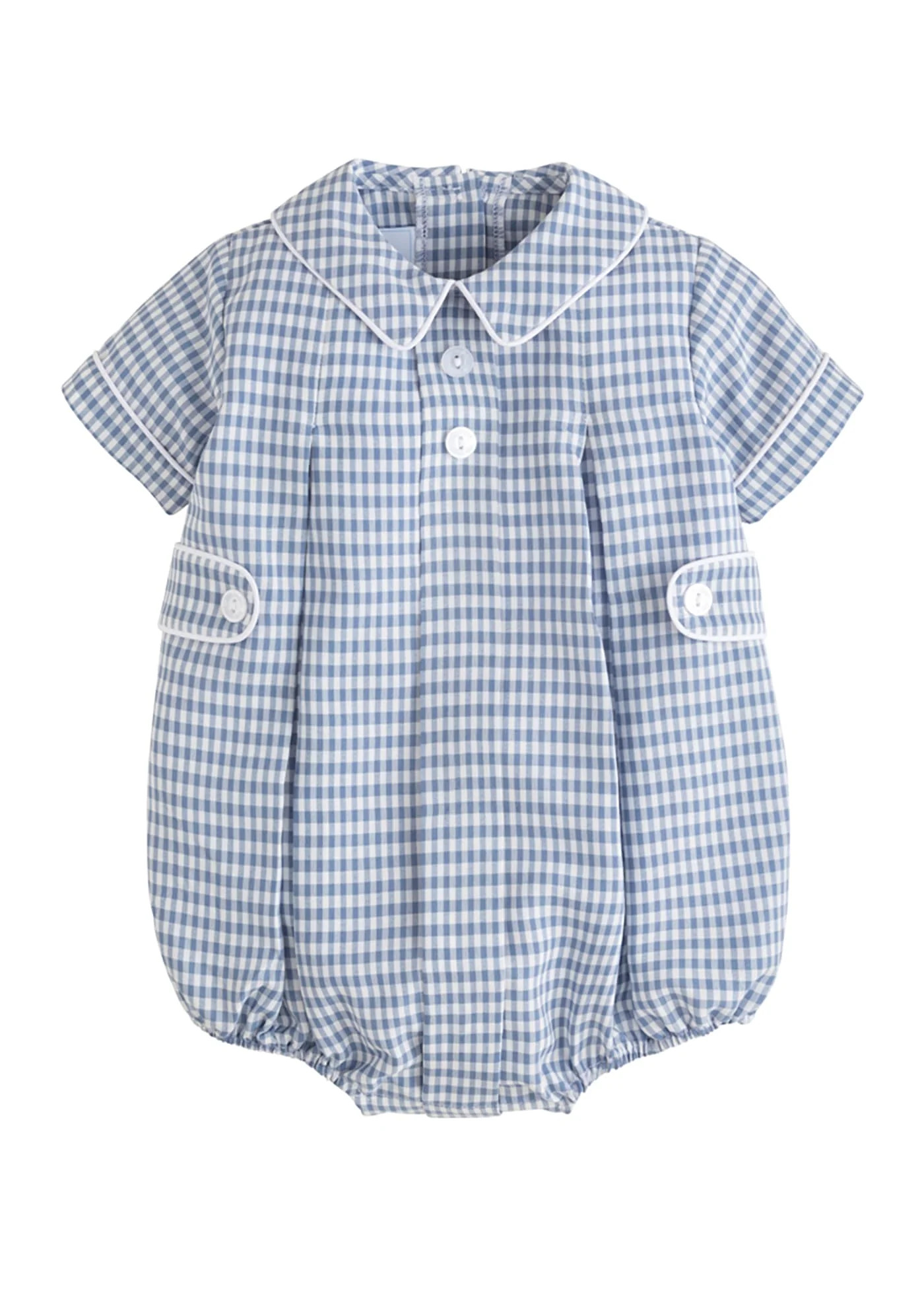 Davant Bubble - Gray Blue Gingham | Little English
