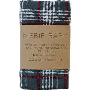 Mebie Baby Green Plaid Bamboo Baby Swaddle | Matching Christmas Pajamas | Mebie Baby