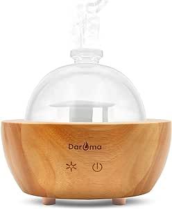 DAROMA Real Wood & Glass Essential Oil Diffuser, The 2024 Upgrade 200ml Real Wood Base, Ultrasoni... | Amazon (US)