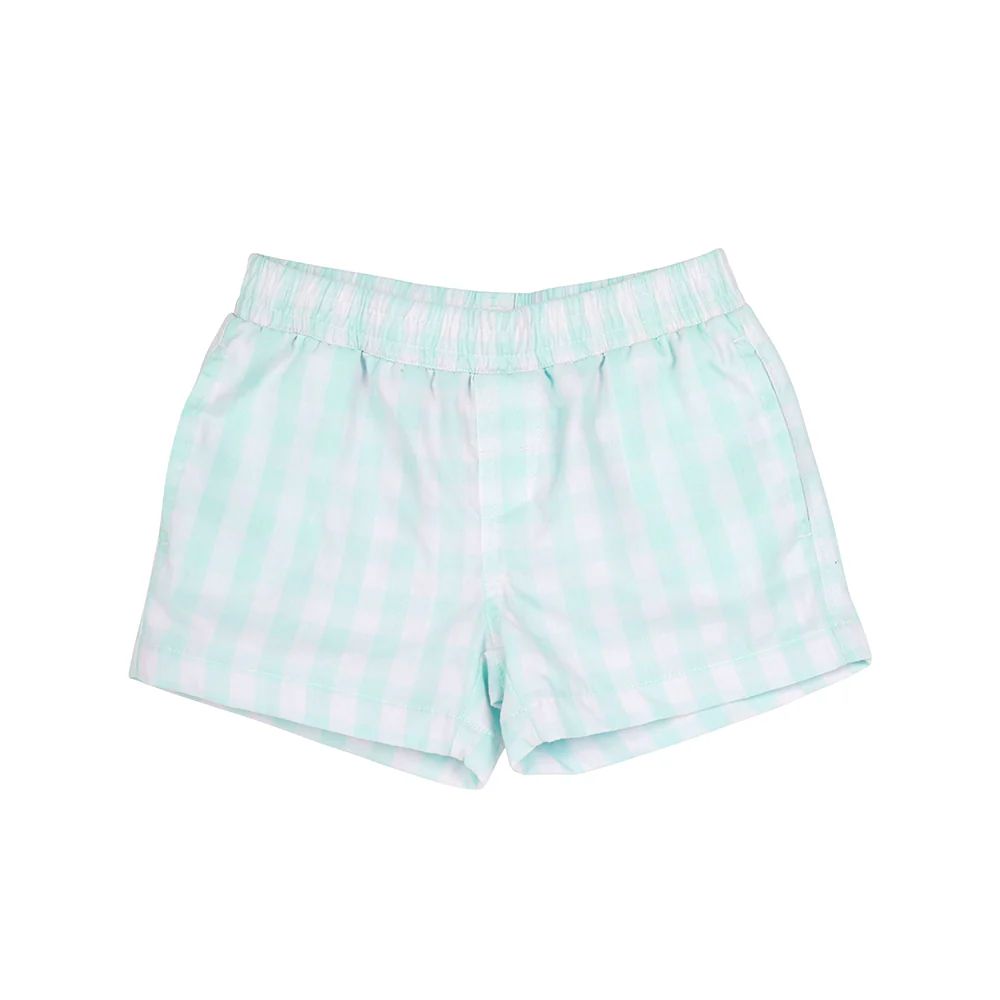 Sheffield Shorts - Sea Island Seafoam Check with Sea Island Seafoam Stork | The Beaufort Bonnet Company