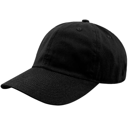 Unisex Classic Baseball Cap | Low Profile Soft Top Unstructured Cotton Baseball Cap | Adjustable Size Buckle for Women Men - Black | Amazon (US)