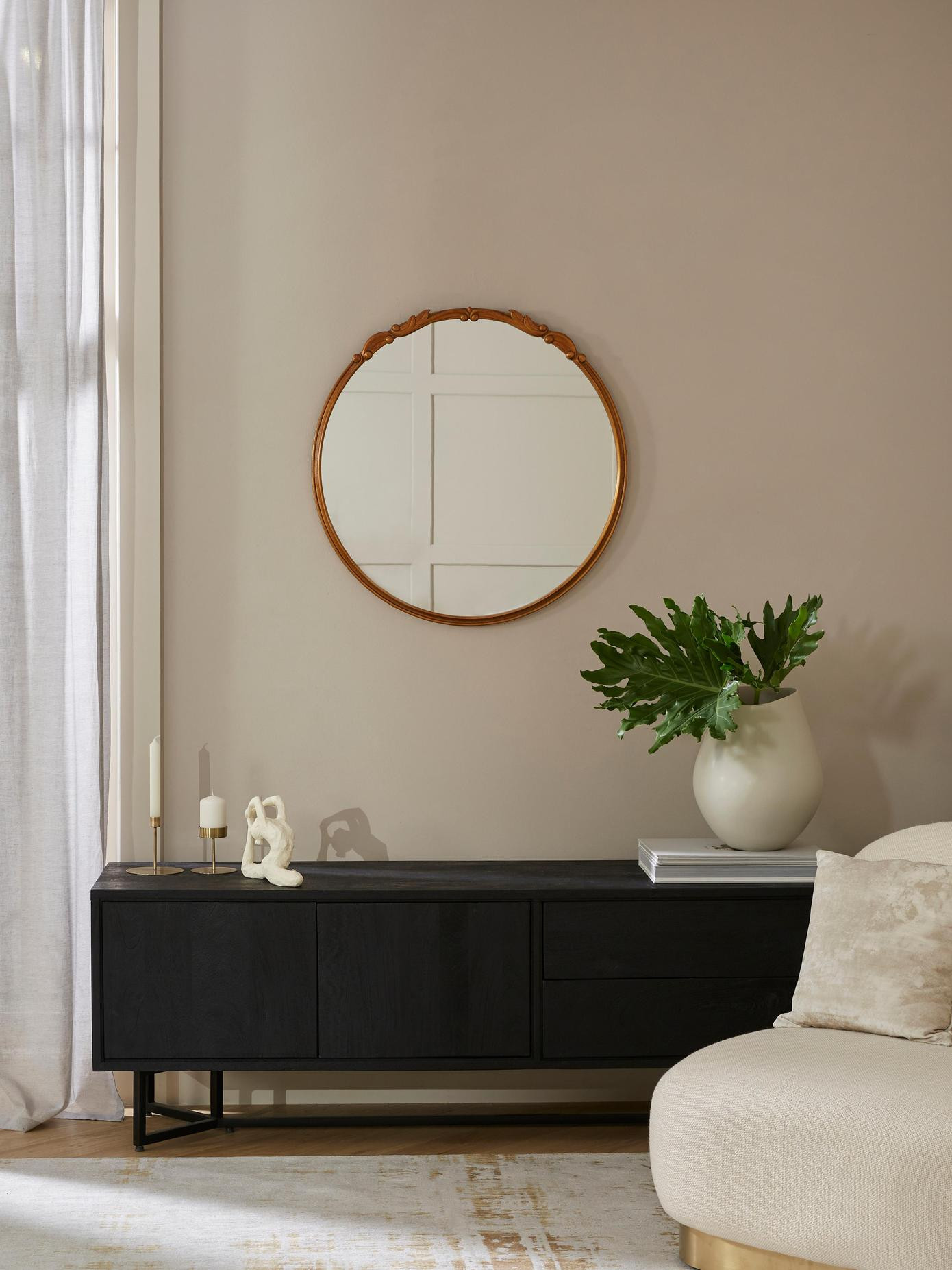 Espejo de pared redondo barroco Francesca | Westwing EU