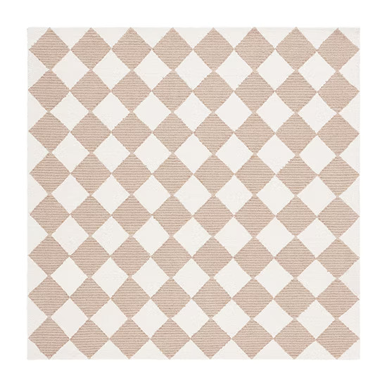 Martha Stewart Jackie Geometric Hand Tufted 6' X 6' Indoor Square Area Rug, Color: Beige - JCPenn... | JCPenney