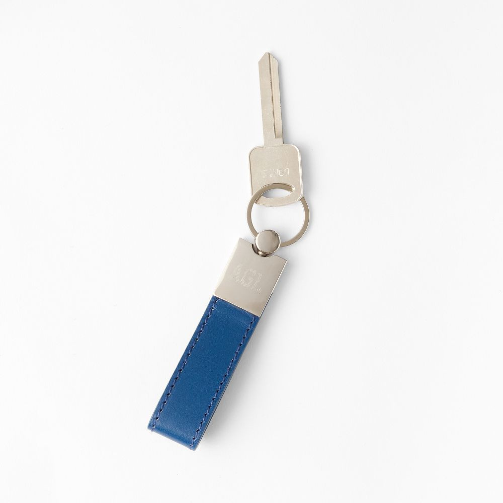 Leather and Silver Keychain | Mark and Graham