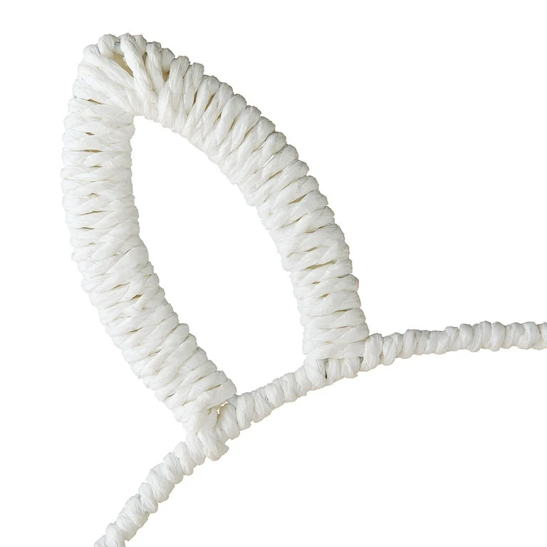 Round Bunny Ear Handle Paper Basket, White, 9" x 6.5", Easter by Way To Celebrate | Walmart (US)