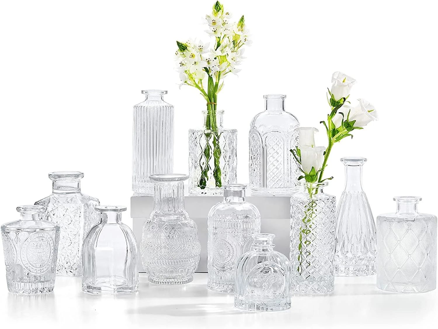 Fairy Glass Bud Vases Set of 12 for Flower Wedding Living Room Daily Decoration | Walmart (US)