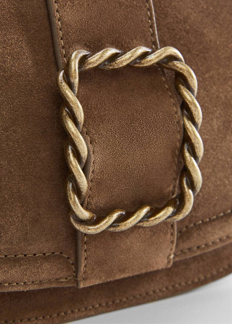 Buckle leather bag -  Women | Mango USA | MANGO (US)