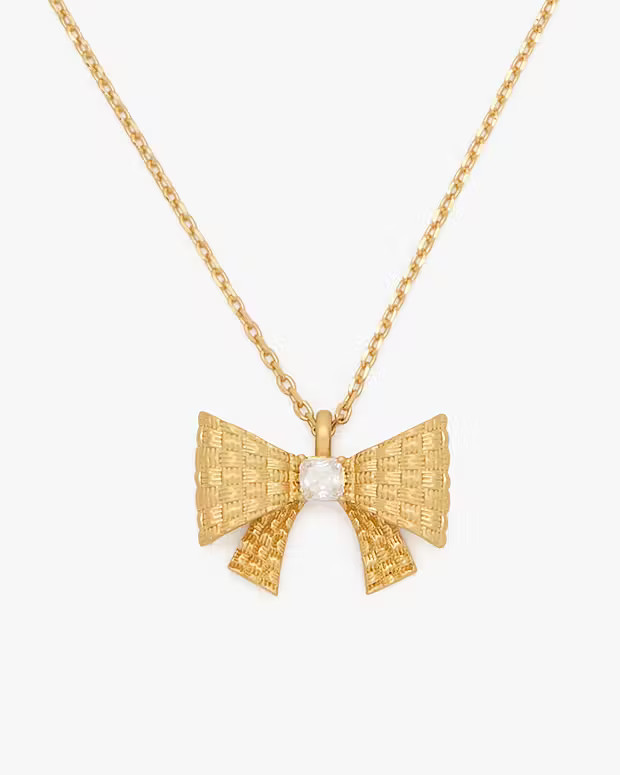 Wrapped In A Bow Mini Pendant | Kate Spade Outlet