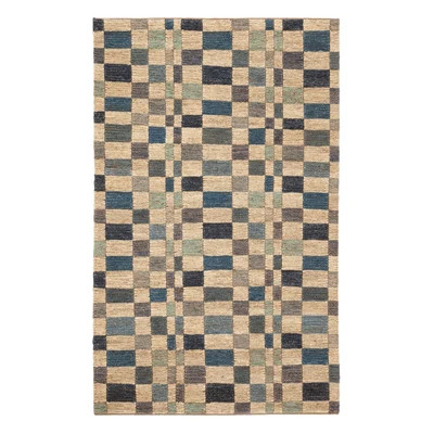 Kirby Blue Handwoven Jute Rug - 8x10 | Annie Selke