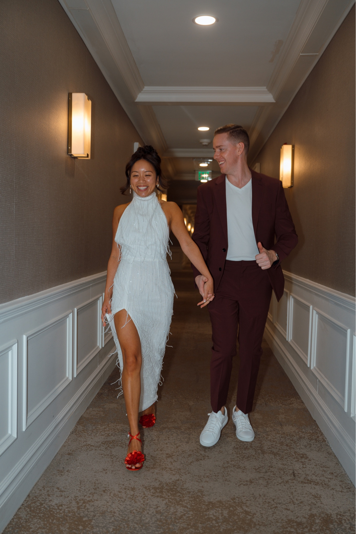 Bridal Outfit - Rehearsal dinner 

Hers: Sau Lee midi beaded dress. I am wearing a size 0
His: Express matching suit 


Mens style, bridal style 

#LTKwedding #LTKstyletip #LTKmens