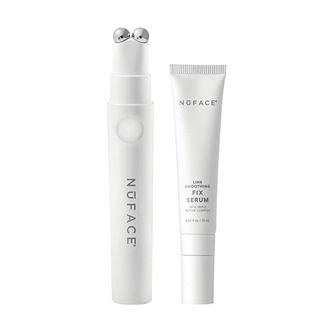 NuFACE FIX Starter Kit – Line Smoothing Microcurrent Device with Facial Serum, 0.5 Fl Oz | Amazon (US)