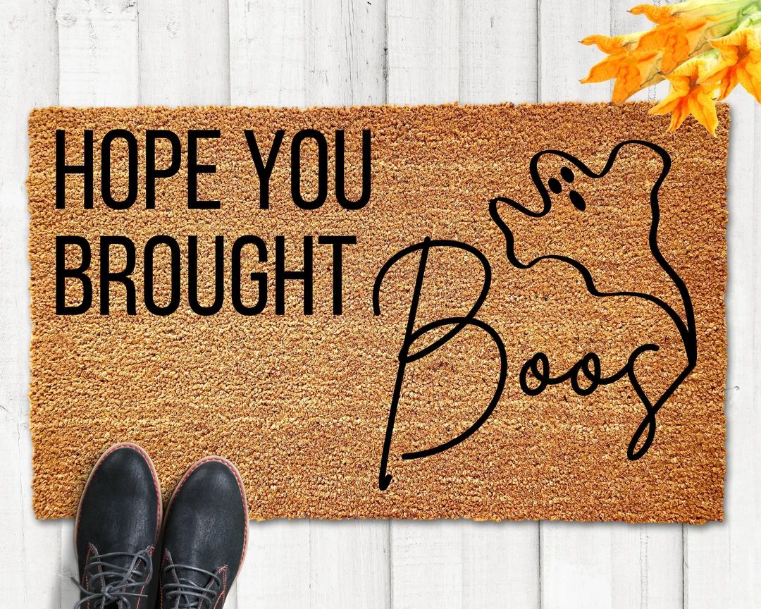 Hope You Brought Boos Doormat Halloween Doormat Fall - Etsy | Etsy (US)