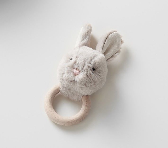 Bunny Plush Critter Rattle | Pottery Barn Kids