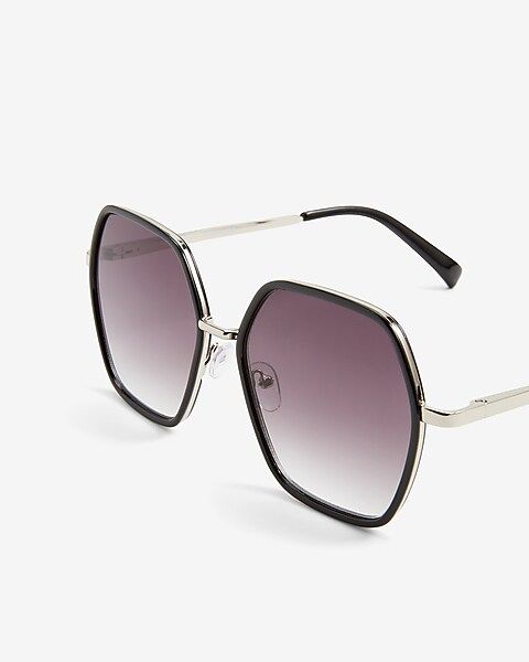 Oversized Round Frame Sunglasses | Express