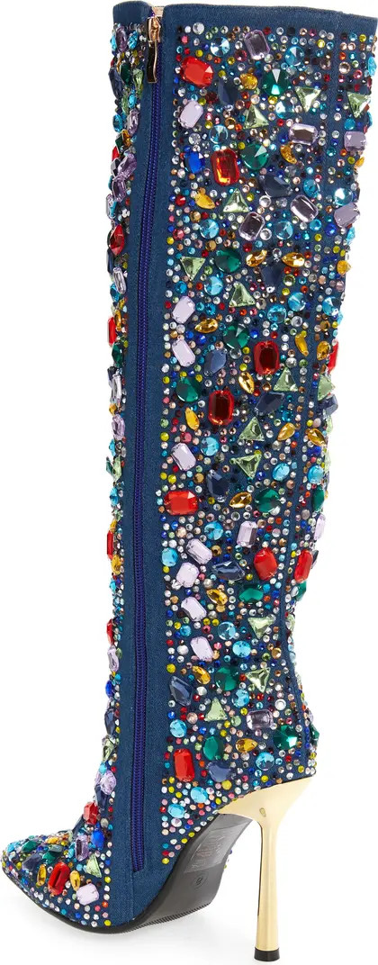 Ember Rhinestone Knee High Boot (Women) | Nordstrom