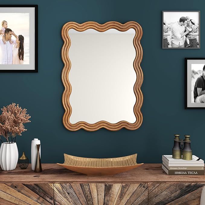 Adria 32" Rectangle Wall Mirror for Bathroom, Entryway, Living Room, Hallway, Bedroom Décor | Amazon (US)